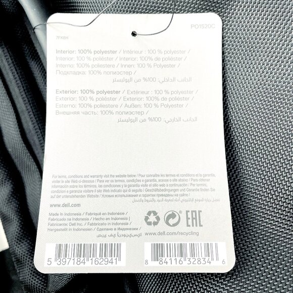 Dell New Pro Briefcase 15" Soft Carrying Case Laptop Notebook Genuine Tablet Bag - Picture 5 of 16